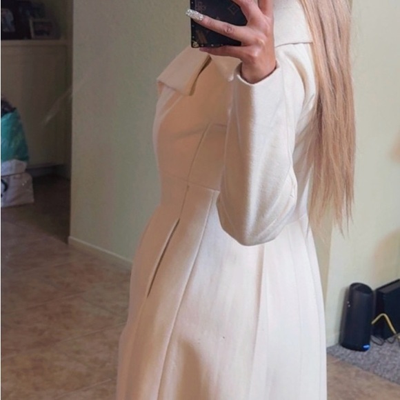 Nine West Cream Pea Coat Like NEW - Picture 6 of 12